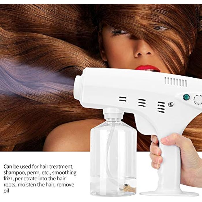 Sonew Hair Steamer Nano Steam Gun, Nano Sprayer USB Wireless Rechargeable Hair Cleaning Sprayer Hair Care SPA Tool for Salon and Home - Image 3